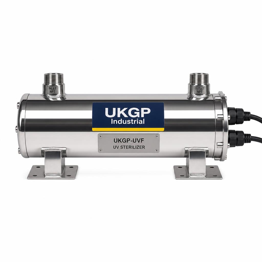 Threaded NPT inline commercial UV water sterilizer